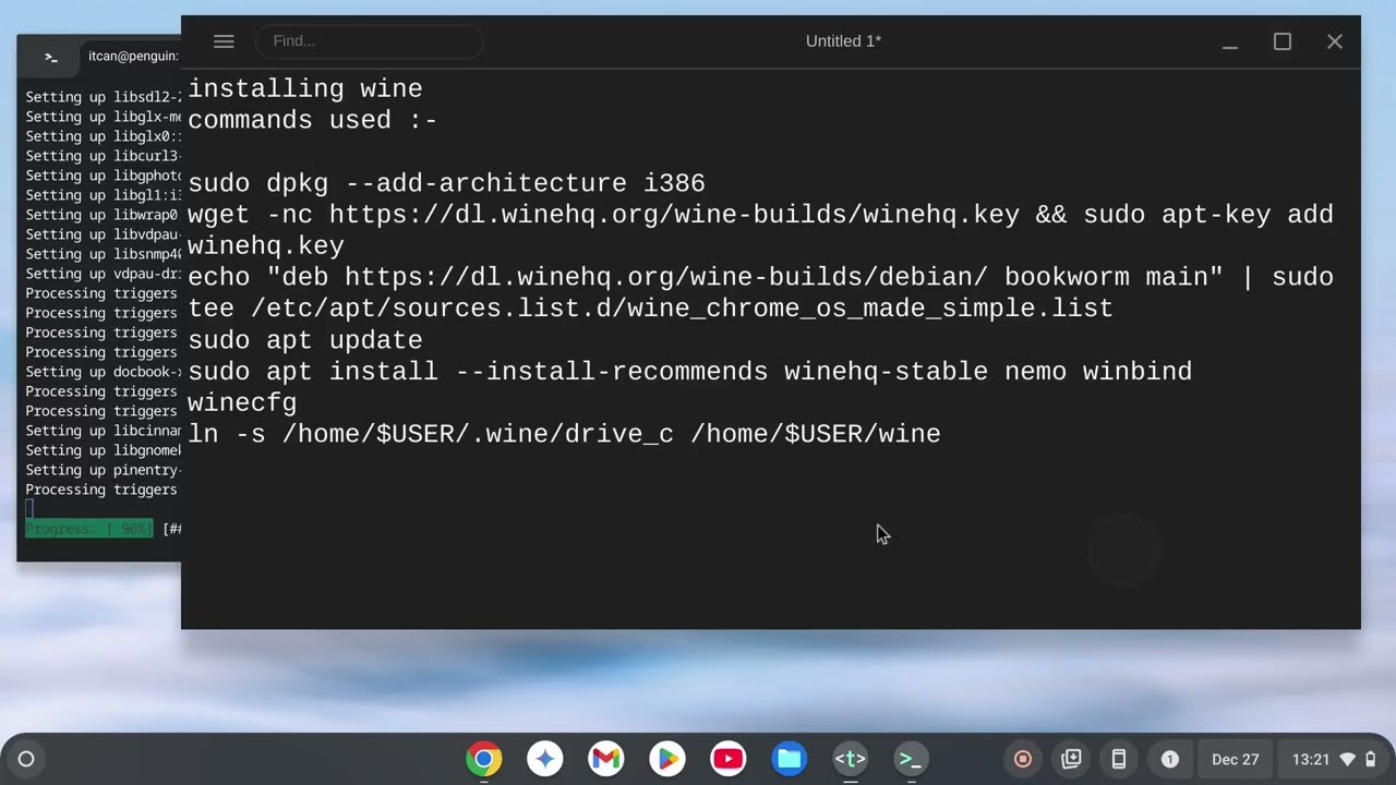 How to install windows app in chromebook using wine in hindi #wine #hinditutorial #chromebook #tech