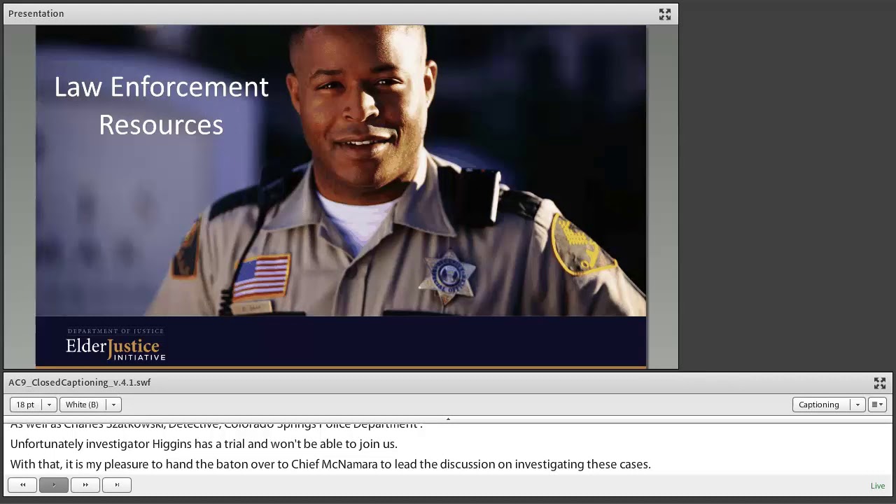 Law Enforcement Investigations of Financial Exploitation and Fraud of Older Americans
