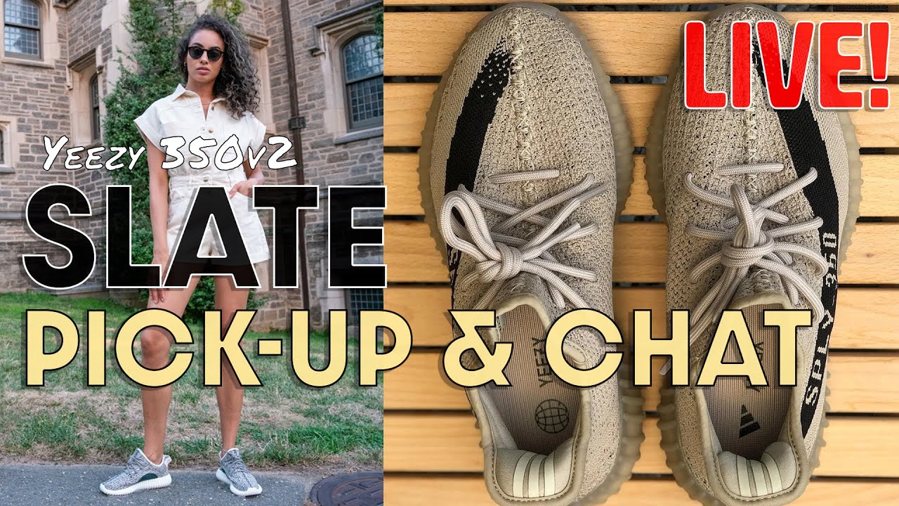 YEEZY 350v2 SLATE LIVE PICK-UP // COFFEE WITH SHADE LIVE!