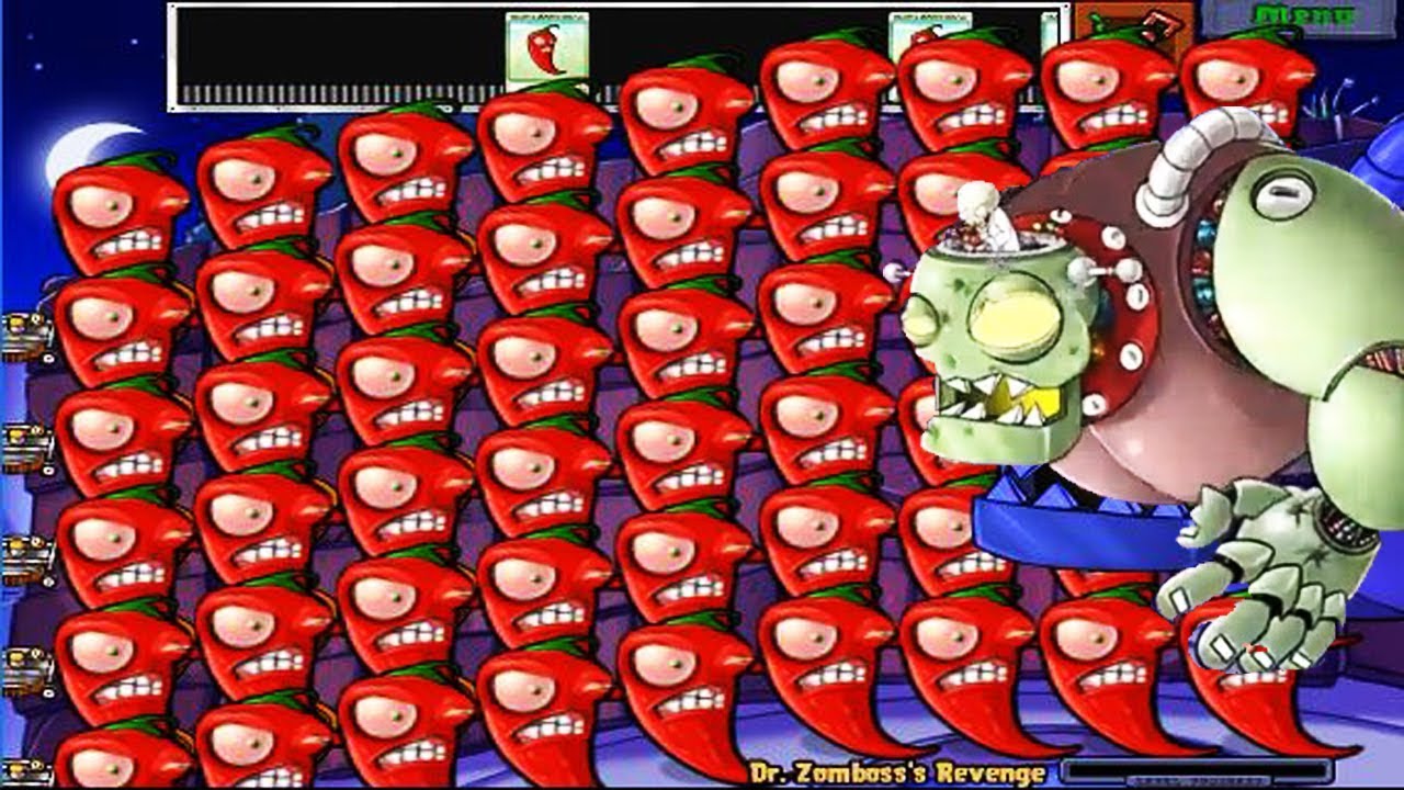 Plants vs Zombies Hack Epic 100% Jalapeno vs Dr.Zomboss