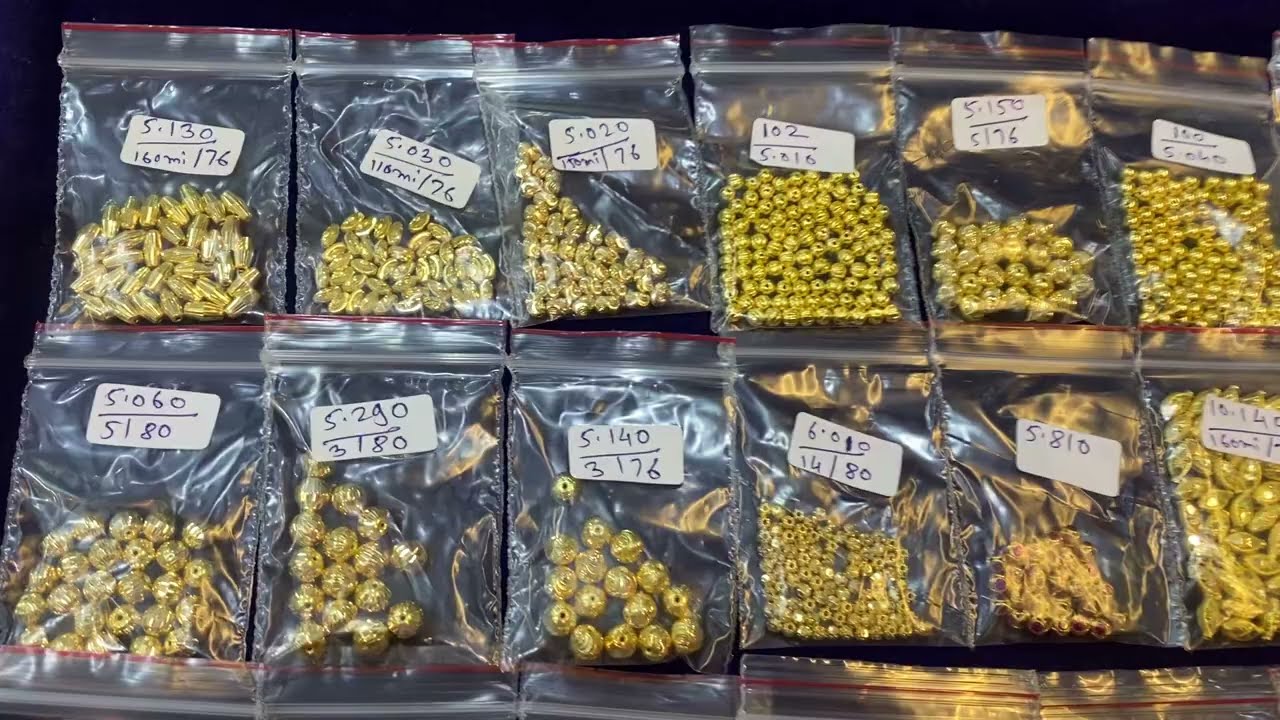 Exclusive gold beads in new shapes starting from 1gm 50pcs 8106103401 Nidhi jewellery&rsquo;s