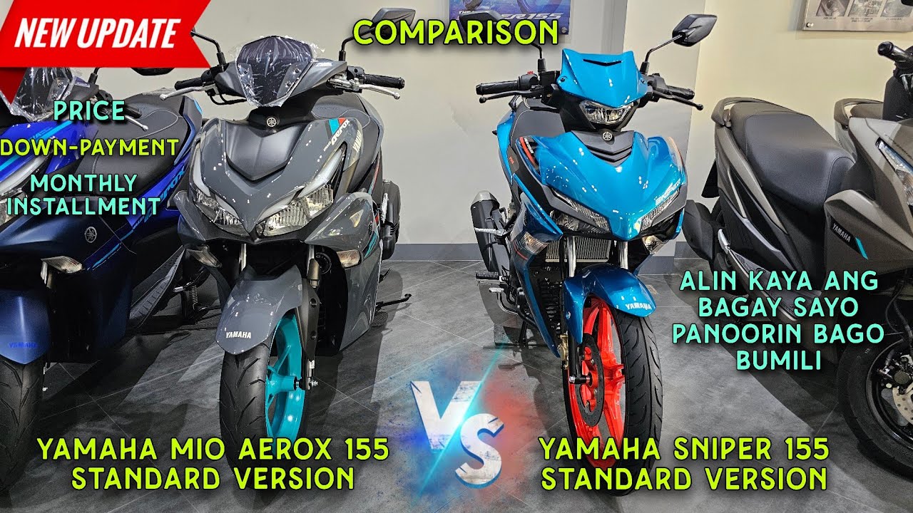 YAMAHA SNIPER 155 STD VS MIO AEROX 155 STD Comparison