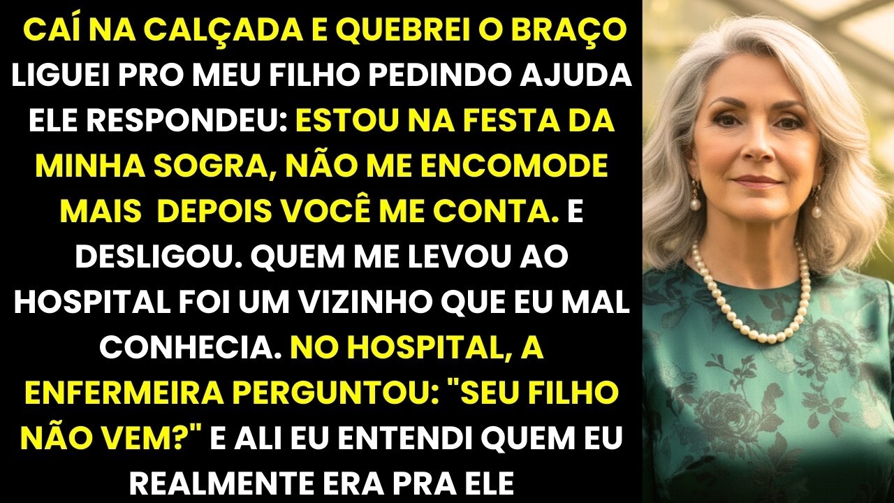 SOFRI UM ACIDENTE GRAVE… E A RESPOSTA DO MEU FILHO FOI ESTOU NA FESTA DA MINHA SOGRA  DEPOIS VOCÊ ME