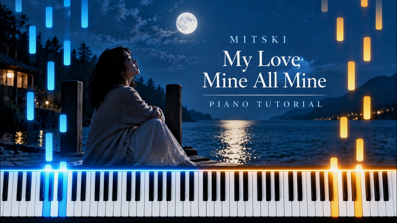Learn To Play My Love Mine All Mine Mitski on Piano! (Beginner)