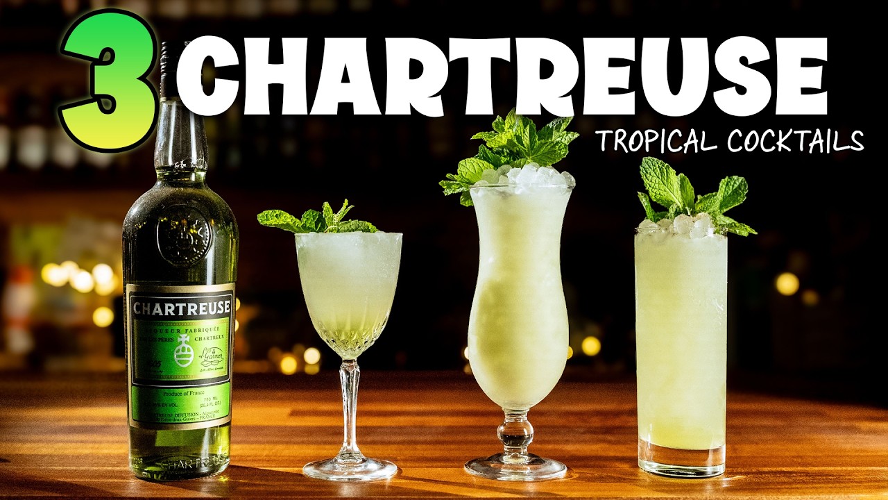 Use up that bottle of Chartreuse with these TROPICAL cocktails.