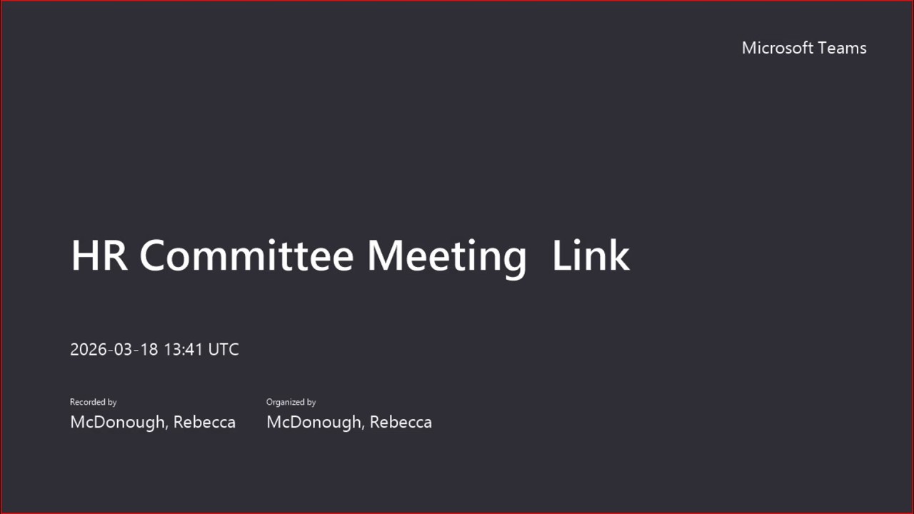 WCSD-BOE March 18, 2026 HR Committee Meeting