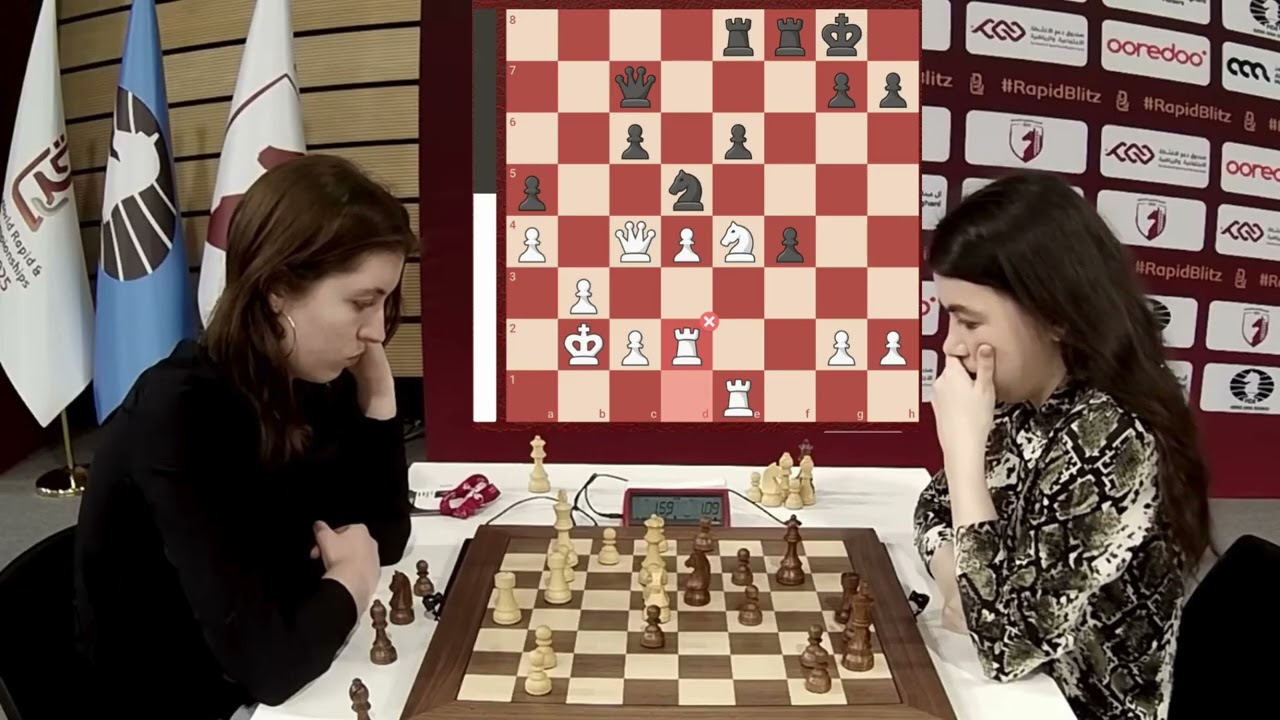 KING'S GAMBIT UPSET! 👑 | Eline Roebers vs Aleksandra Goryachkina | World Blitz 2025 Round 9 #chess