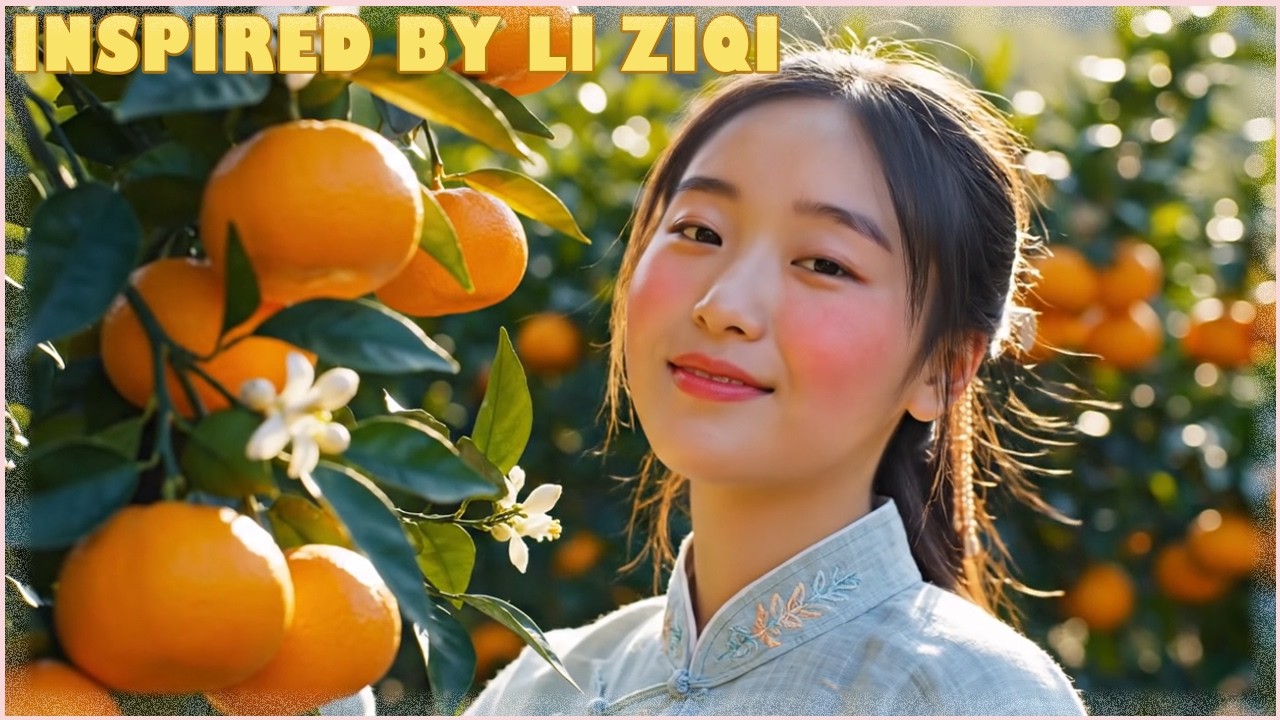 Inspired by Li Ziqi 🌸 | Li Mei Harvests Oranges & Makes Candied Peel and Orange Tea (ASMR)