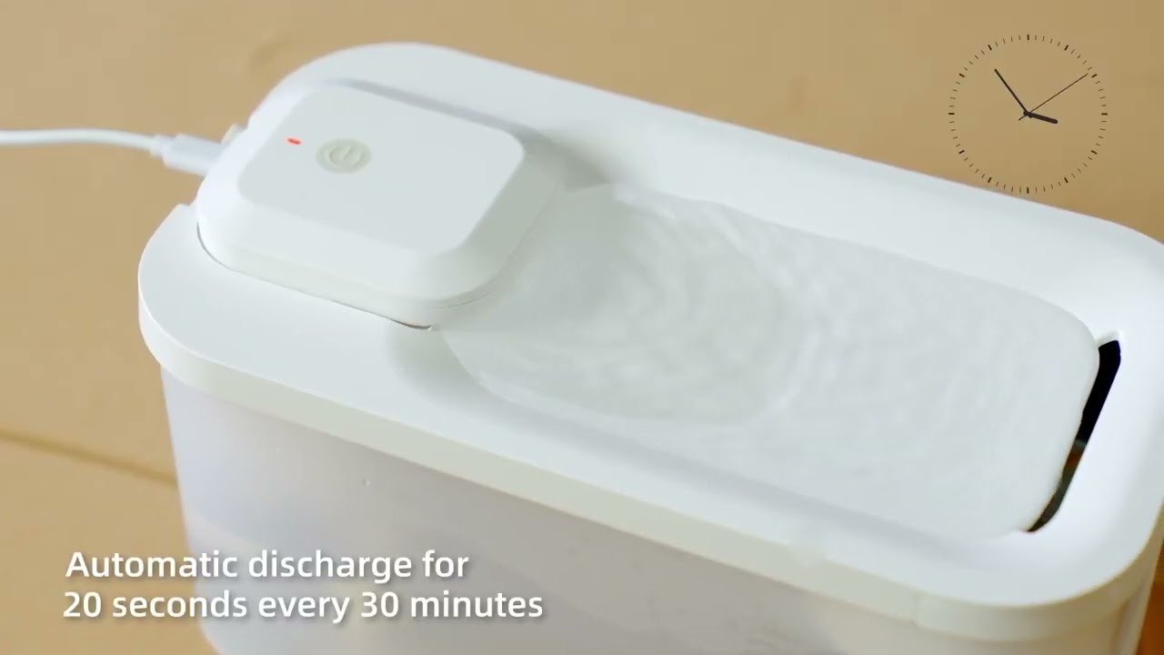 Michu Cordless & Rechargeable Battery Operated Automatic Pet Water Fountain, USB Charging