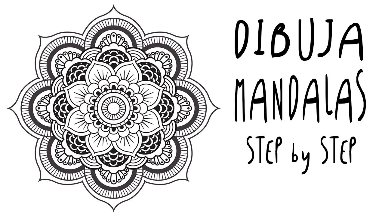 Como DIBUJAR MANDALAS a mano libre, paso a paso para principiantes (tecnica facil)