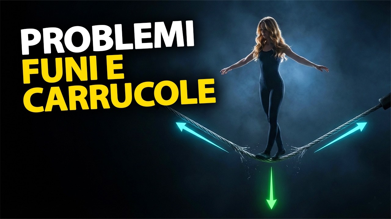 Equilibrio su piano inclinato e orizzontale: esercizi svolti con corde e carrucole