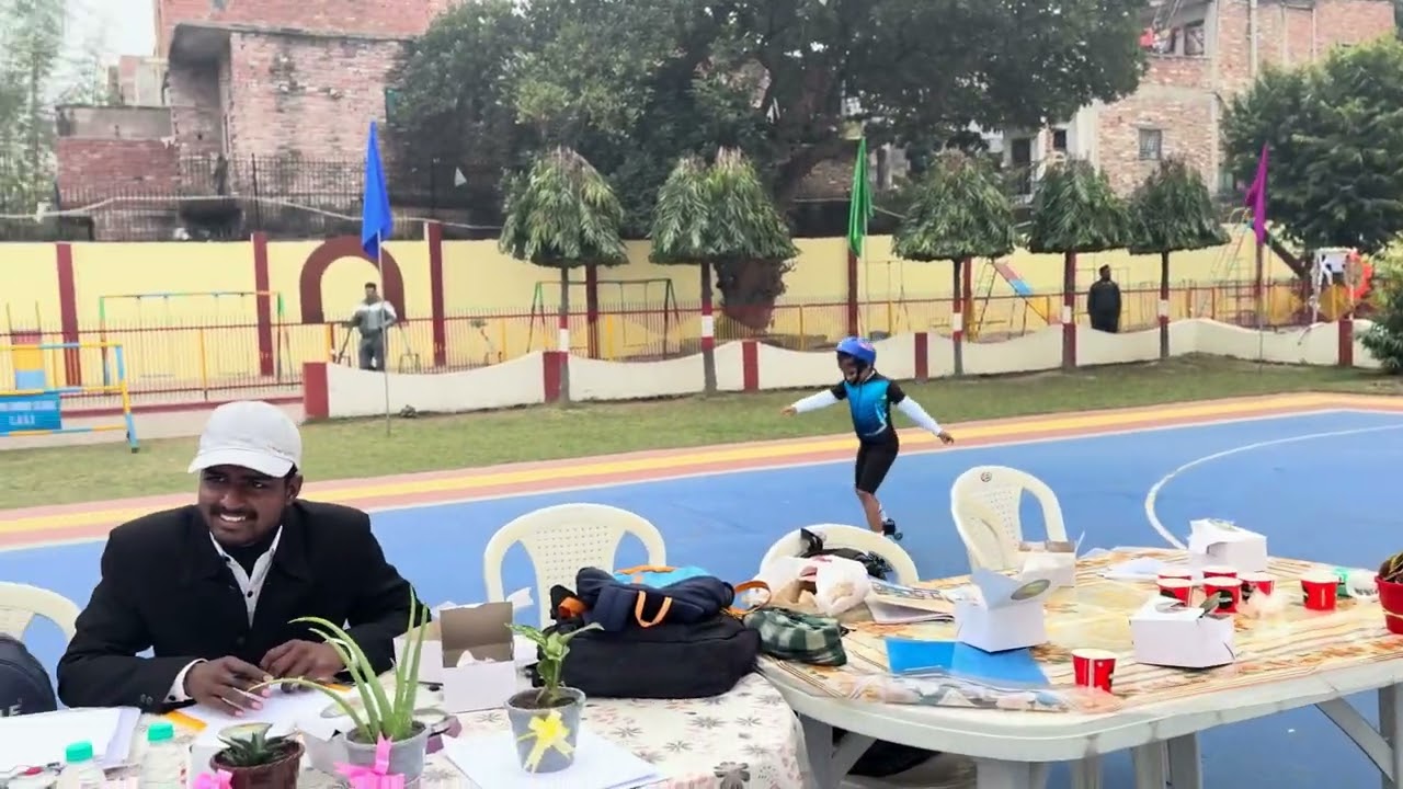 Under 6 adjustable final race 1st inter school skating girls tournament @nikhilskater9337 