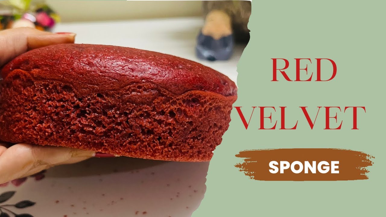 Red Velvet Sponge Cake Recipe | How To Make Red Velvet Sponge Without Oven