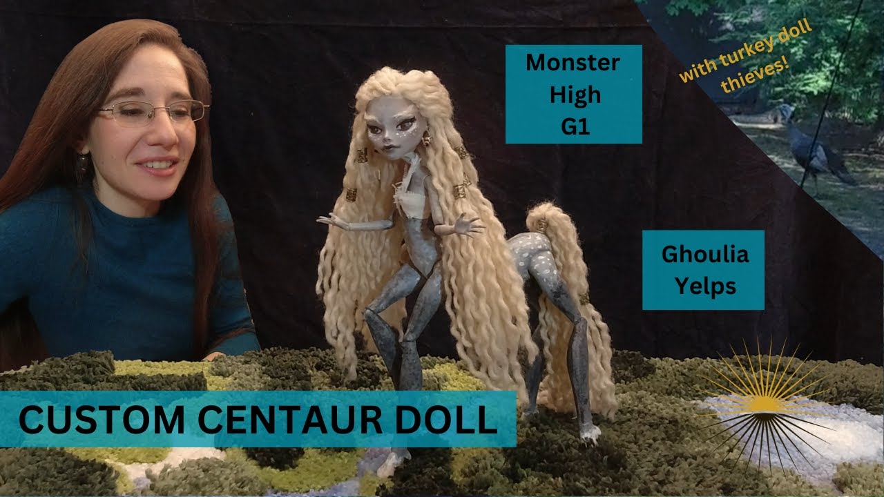 Centaur custom doll - Monster High Ghoulia OOAK repaint