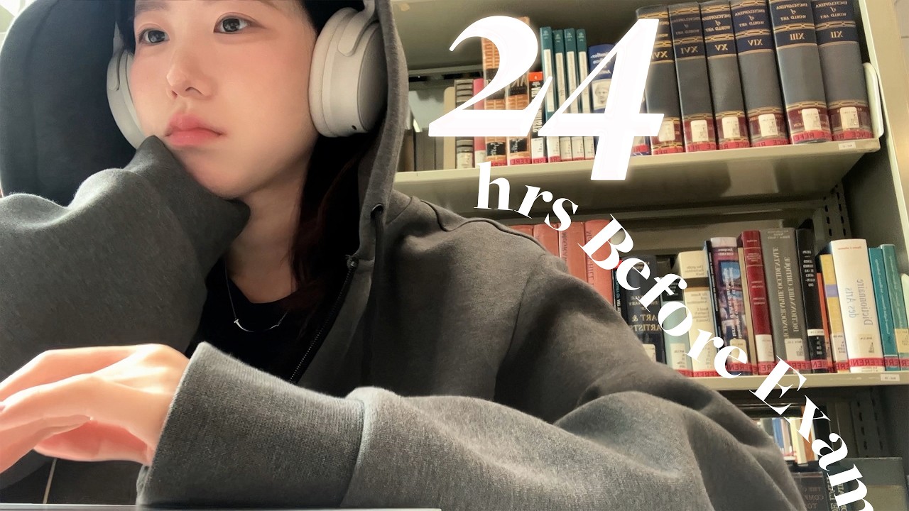 하루 18시간 공부한 미국 유학생 n번째 벼락치기 브이로그 | 시험 하나 과제 둘 끝내기 24 hrs before an exam @ ucla | study & productive