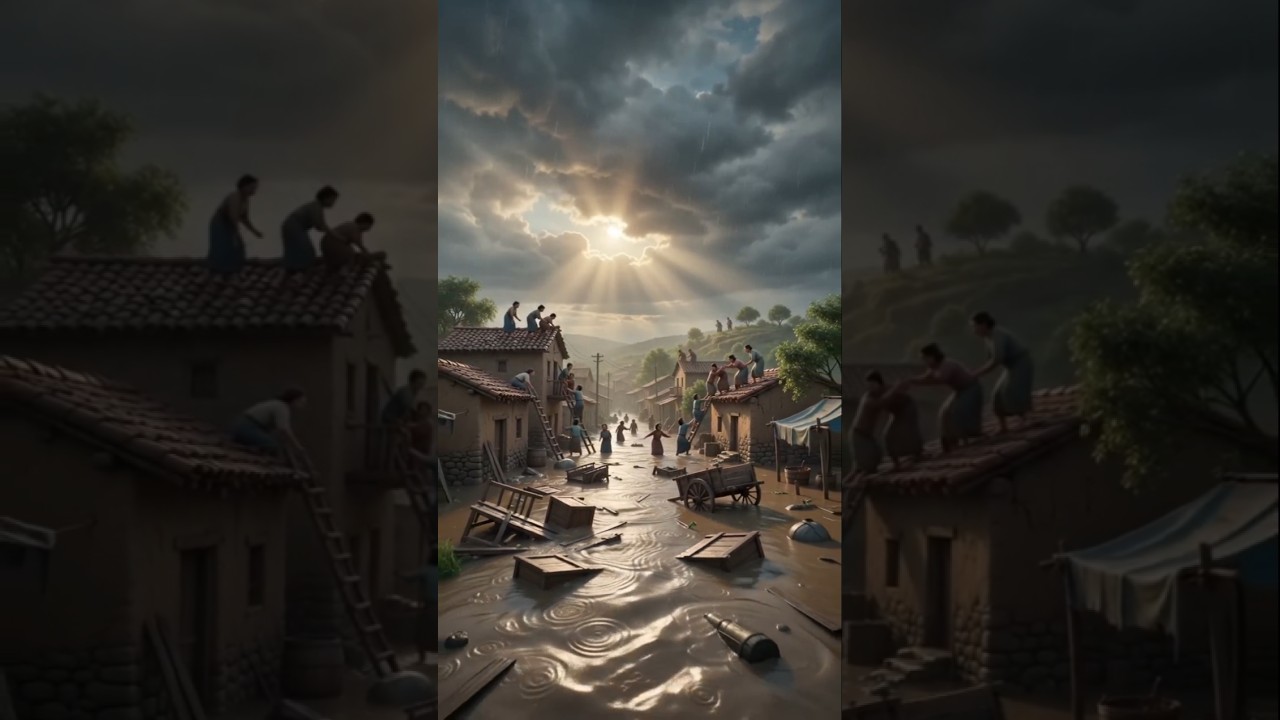 🌊 Village Flood Disaster | Farmers Losing Crops | Emotional Village Life in 3D Animation