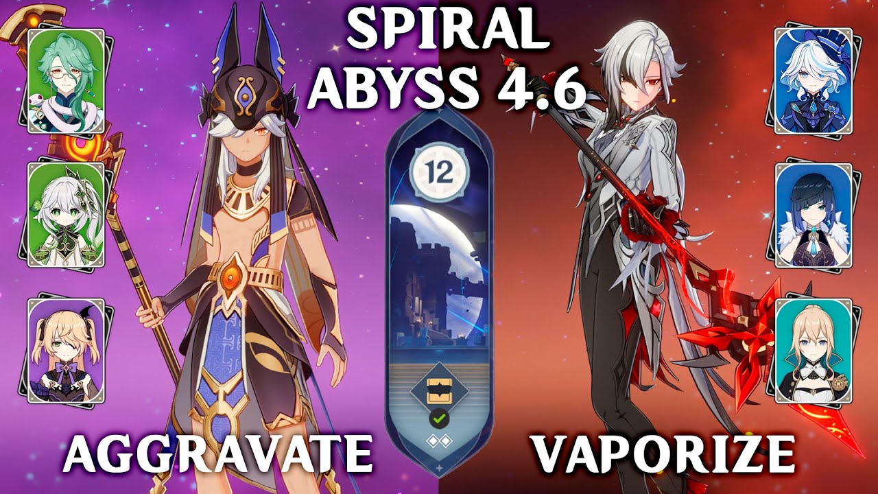 Cyno Aggravate & Arlecchino Vaporize. Spiral Abyss 4.6. Genshin Impact 4.6
