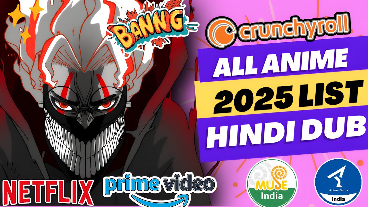 All Hindi Dubbed ANIME'S of 2025 | All Hindi Dub ANIME List of 2024 (Hindi)