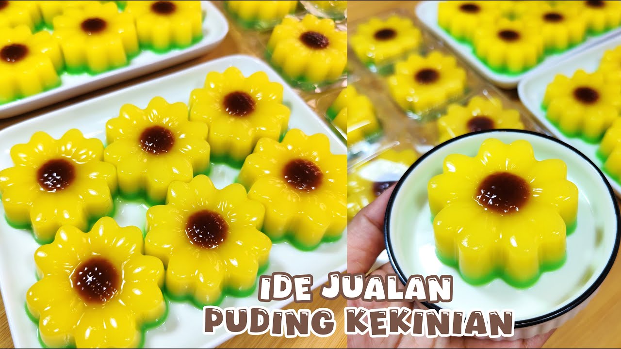 MENARIK BANGET PUDING BUNGA MATAHARI‼️RESEP PUDING KEKINIAN YANG PALING LARIS MANIS AUTO CUAN