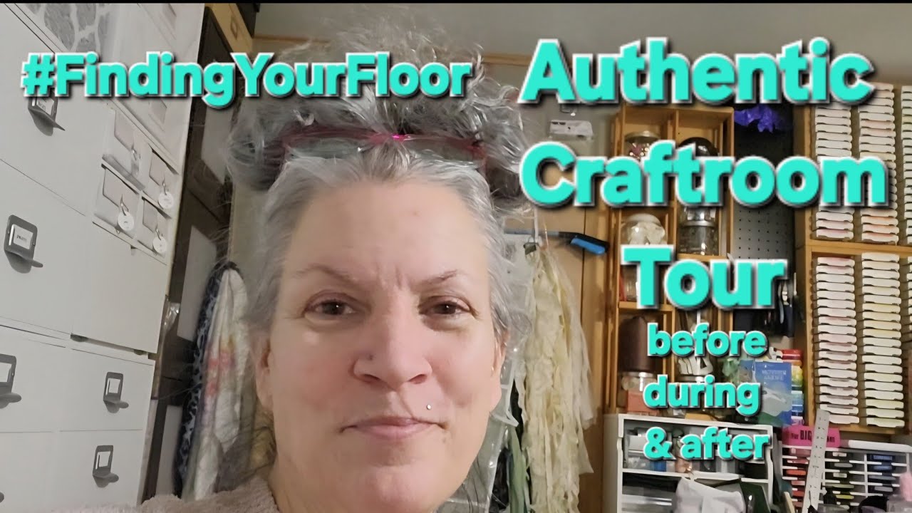#FindingMyFloor Authentic Craftroom Tour before during & after  @CandysCraftyCreations & @Scrapbrat 