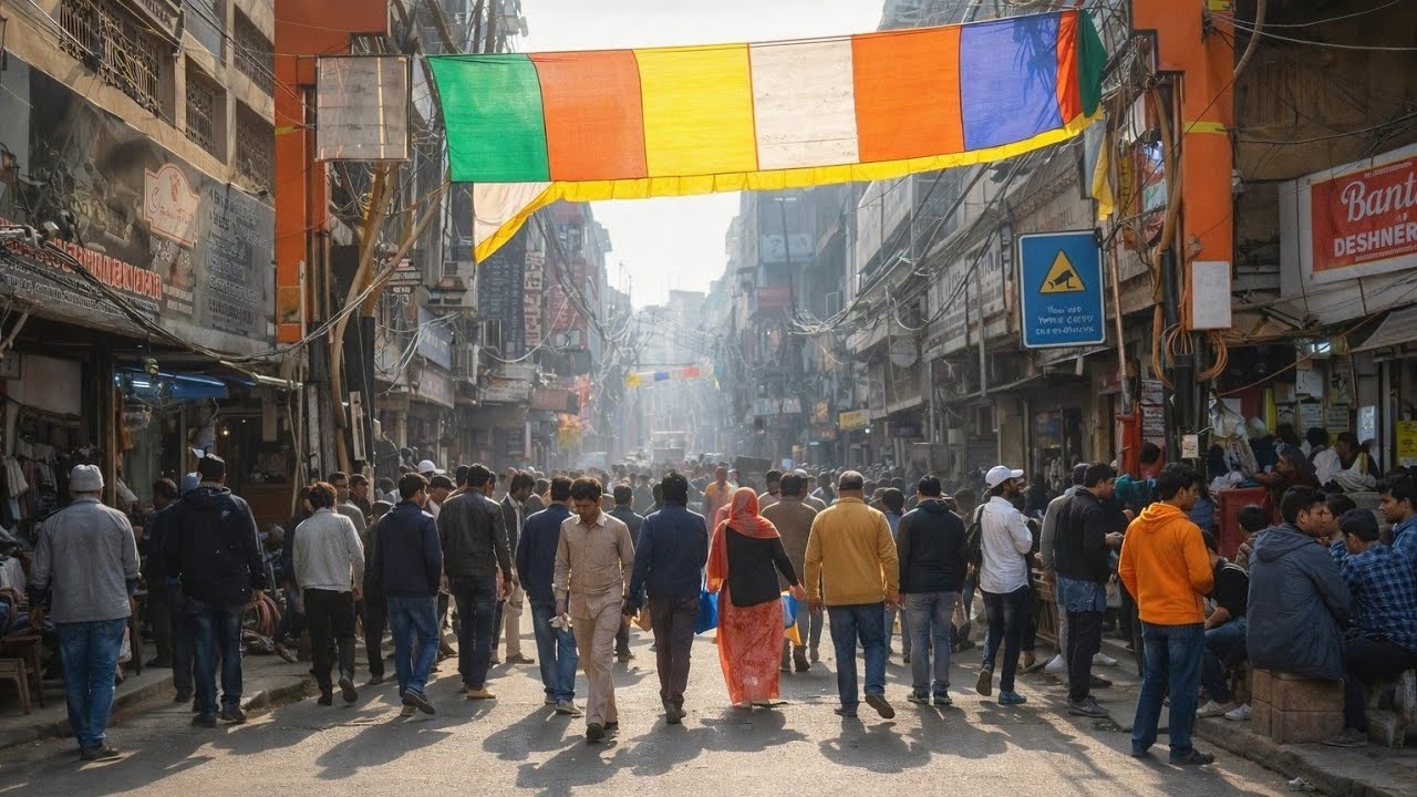 Chandni Chowk, Delhi, India | Lively Street Walk | Old Delhi Walking Tour