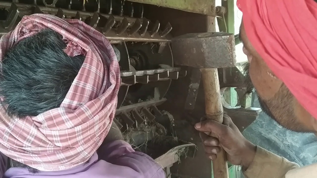 Harvester combine ke thresher ko kaese nikale guru nanak 985 repair