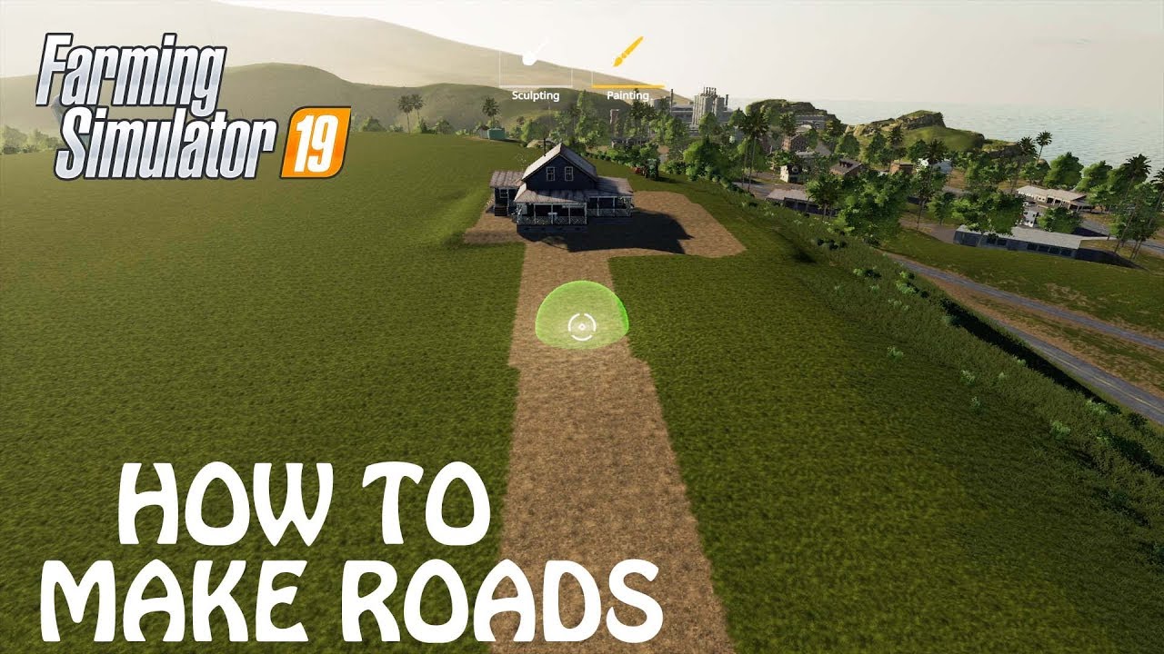 HOW TO MAKE ROADS in Farming Simulator 2019 | WITH THE NEW LANDSCAPE BRUSH | PS4 | Xbox One