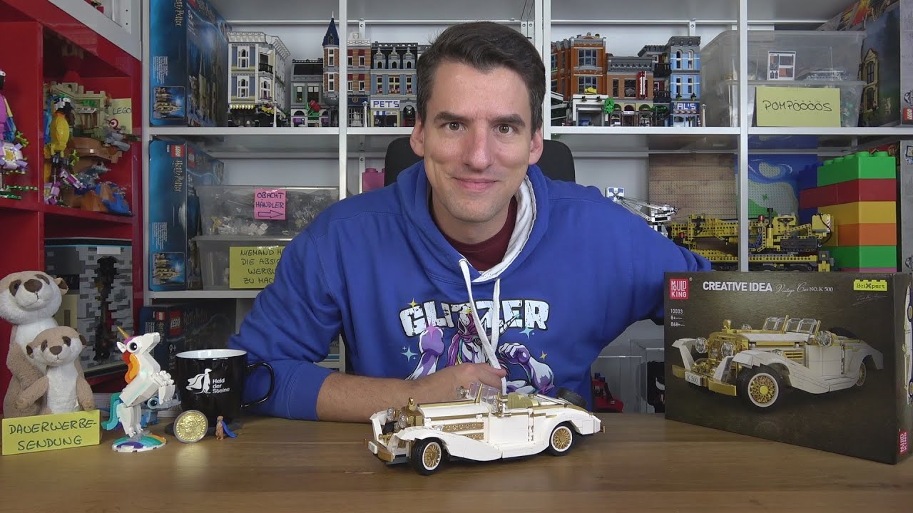 Super Glitzer-Gold, die Verpackung mogelt aber auch: Mould King® 10003 Oldtimer für gut 40€