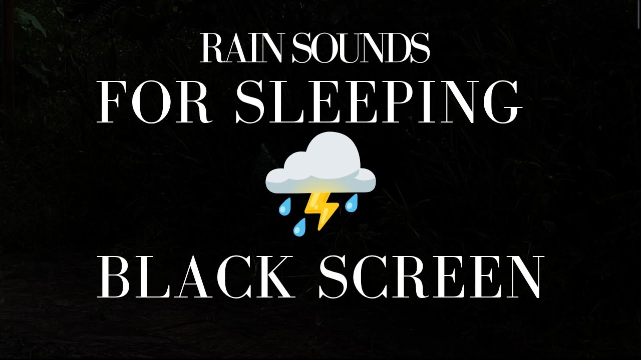 Rain Sounds for Insomnia Relief - Black Screen | Calm Rain for Good Night's Deep Sleep. Relax  🌧️