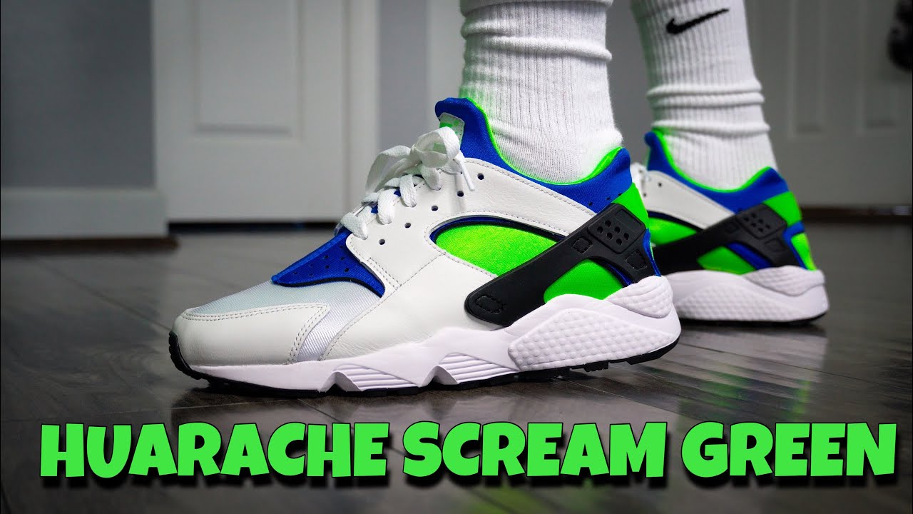 Nike Air Huarache Scream Green On Foot Review