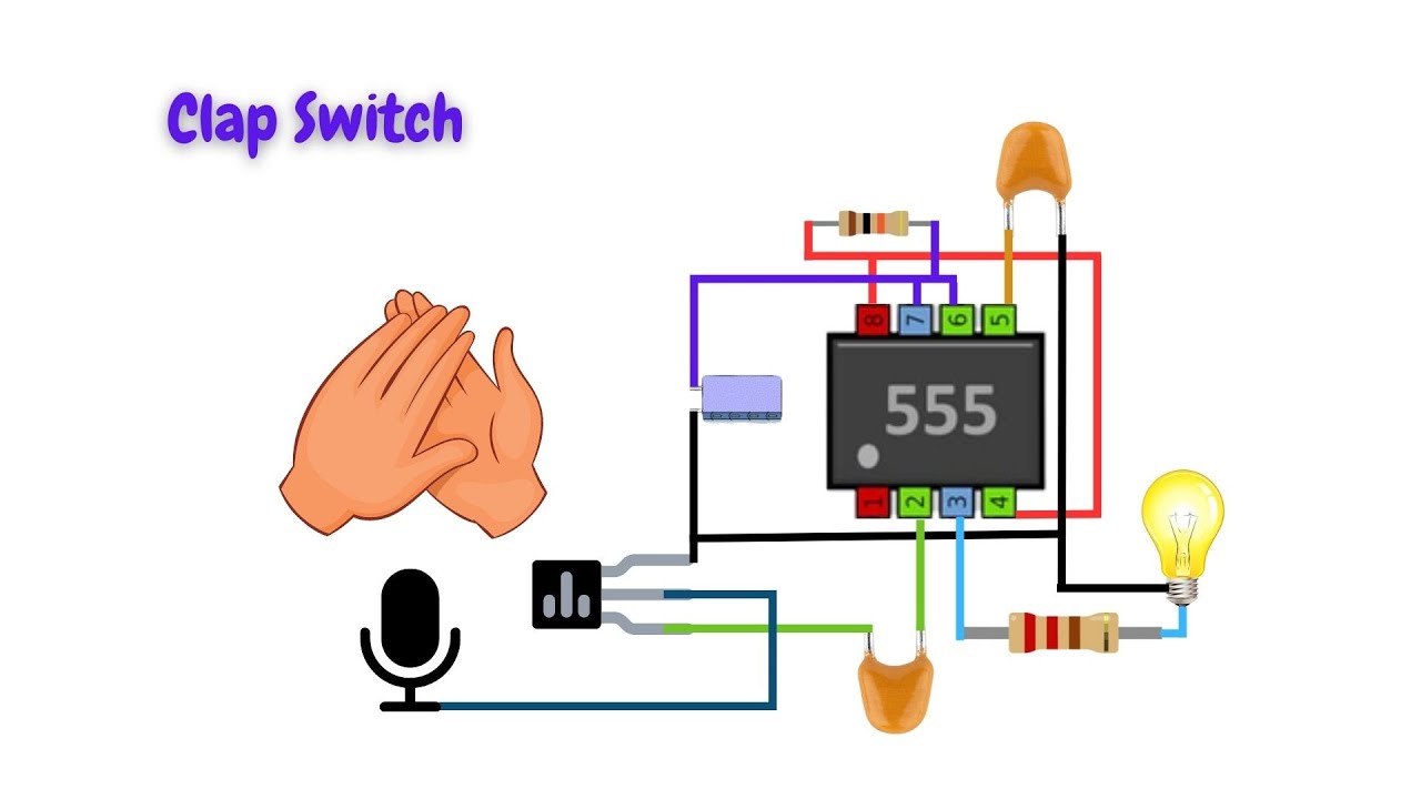 How to make Clap Switch | Simple Clap Switch by Using 555 IC