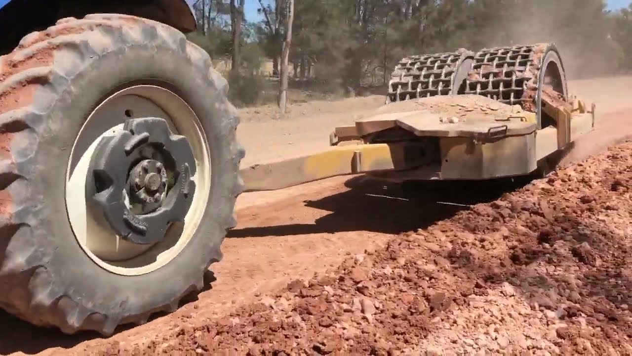 Gravel Resheeting. Using a Grid Roller to Process. Rare Process.