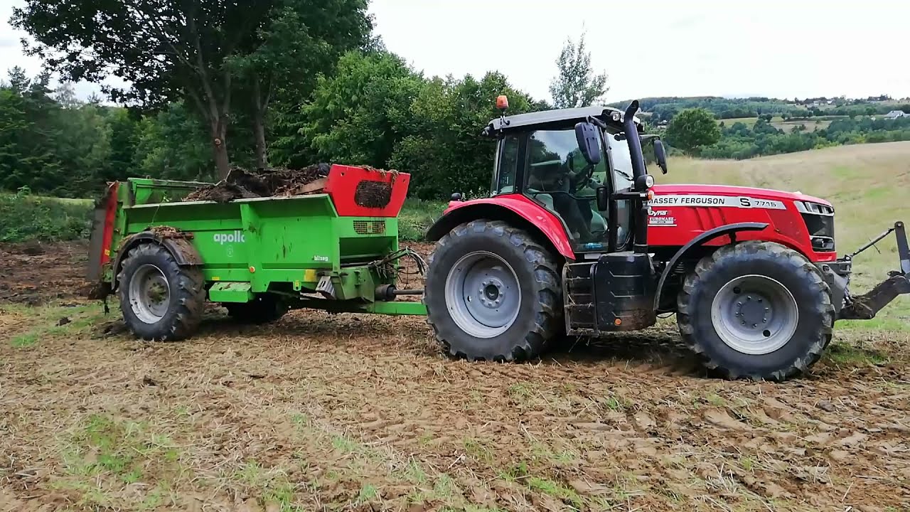 Rozrzucanie obornika // Massey Ferguson // Weidemann // Apollo
