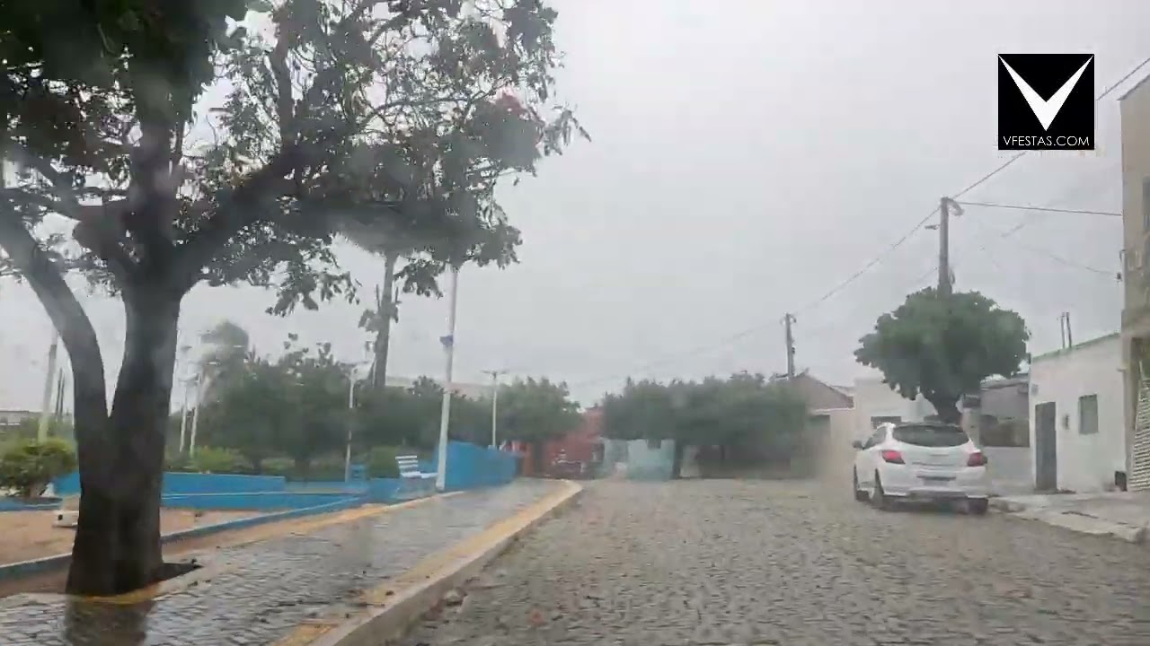 Cerro Corá-RN com serração e chuvas na Av e Rua principal 07/2022
