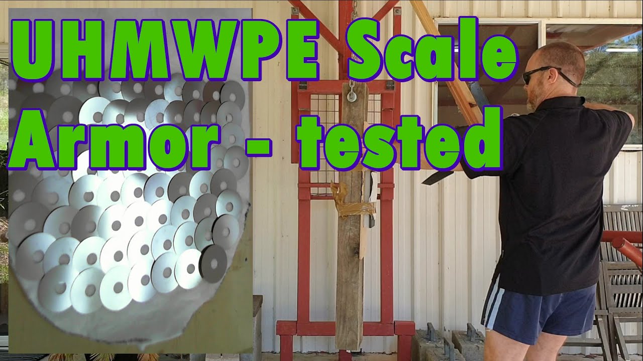 Stab resistant UHMWPE felt and stainless-steel shim washer scale composite armor - tested!