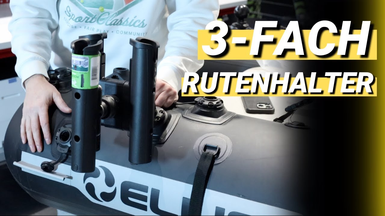 3-fach Angelrutenhalter fürs Boot – vertikale Ablage für 3 Ruten