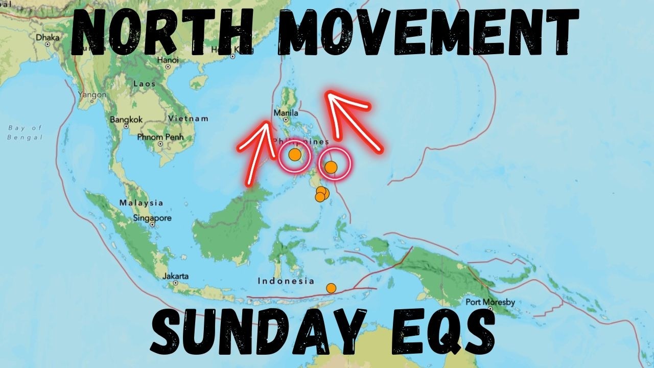 Earthquake activity increasing in the Philippines area. Watch North areas... Sunday report.