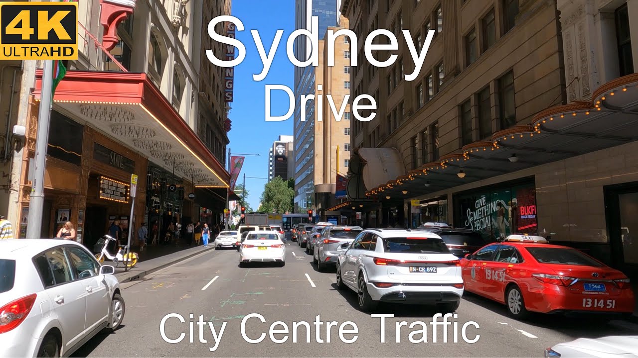 Sydney City Centre Morning traffic | Sydney Australia | 4K UHD