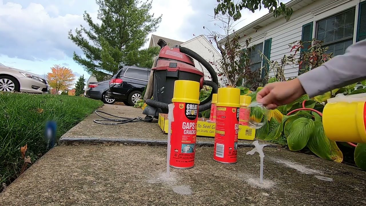 Overlifting Concrete Sidewalk with Spray Foam Cans - Part 2, FnF302