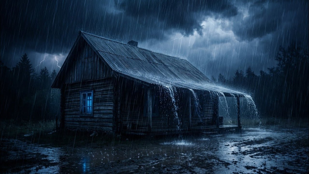 Relieve Stress & Fall Asleep Faster with Gentle Rain on a Tin Roof