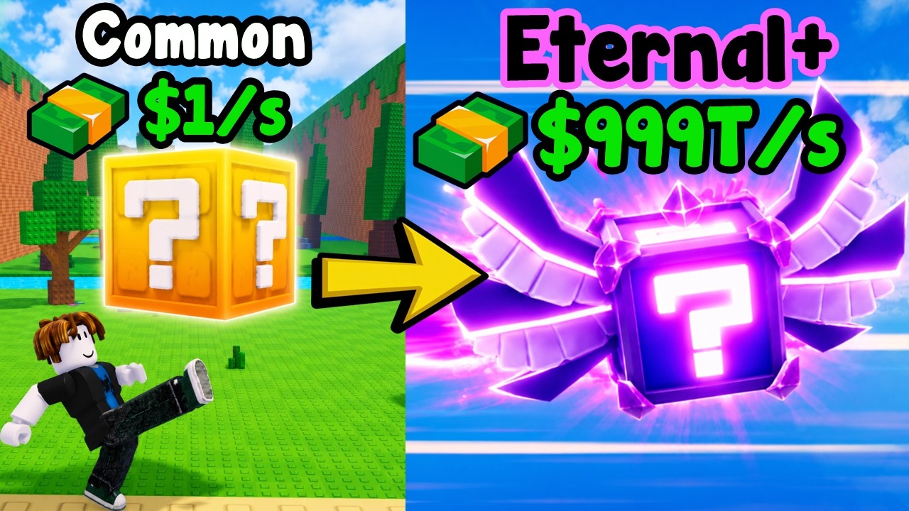 Я начал всё сначала и получил САМЫЙ РЕДКИЙ Лаки Блок в Roblox Kick a Lucky Block!