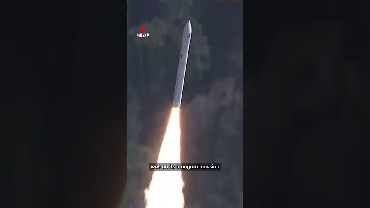 Japanese rocket explodes moments after launch. #japan #rocket #explosion #7NEWS