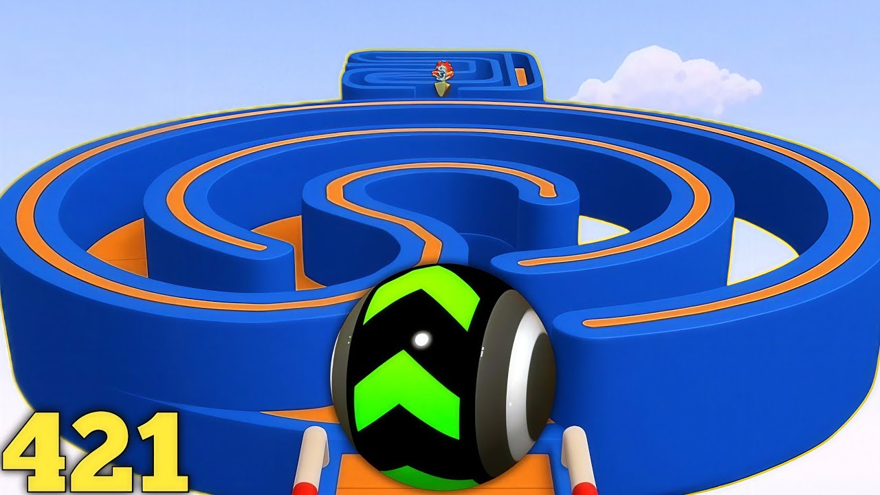 Sky Rolling Ball 3D Gameplay Speedrun Level 421