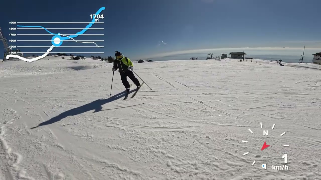 Skiing, Slovenia, Krvavec, red slopes 18+18b+3