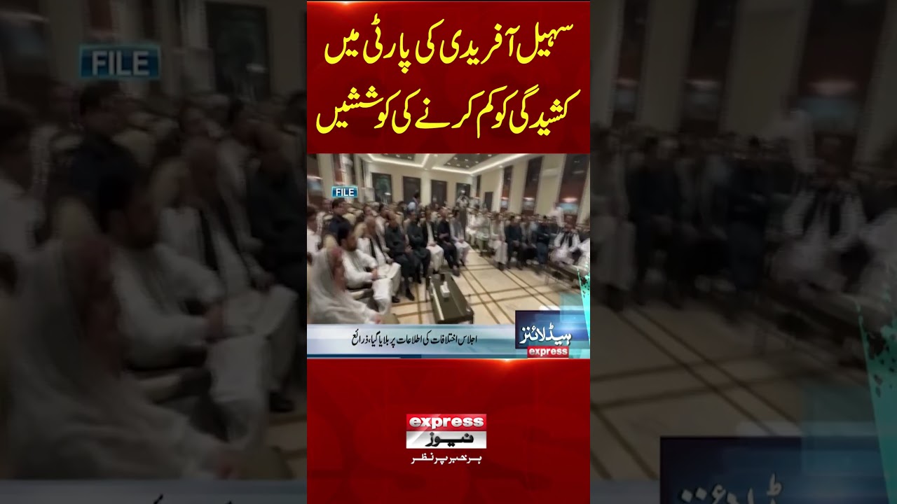 Sohail Afridi's efforts to reduce tension in party