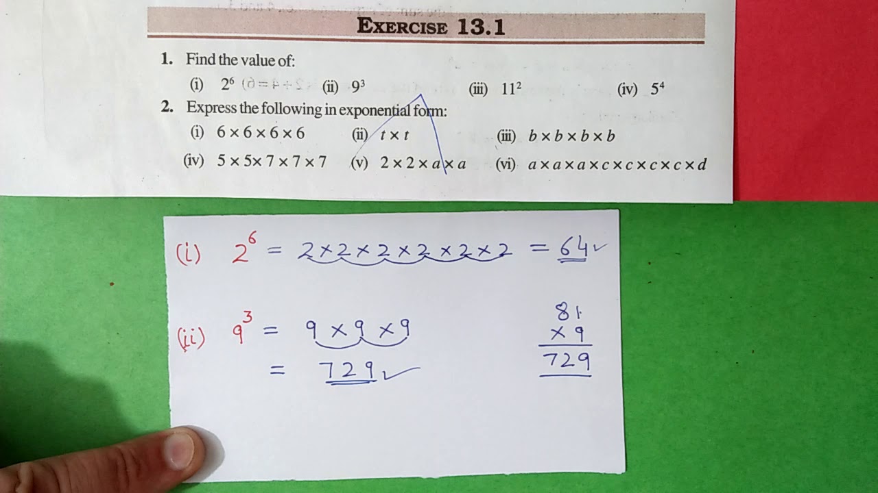 Q.1, Ex.11.1 Chapter:11 Exponents And Powers | New Ncert Maths Class 7 | Cbse