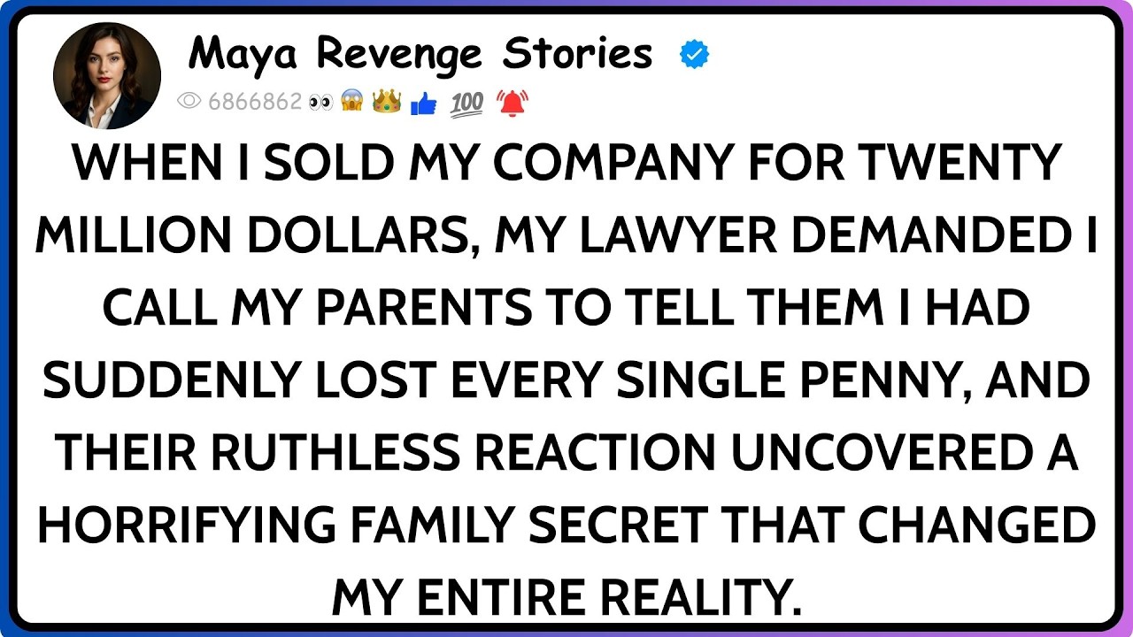 My Lawyer Told Me To Call My Parents And Say I Lost $20 Million — What He Knew Changed Everything...