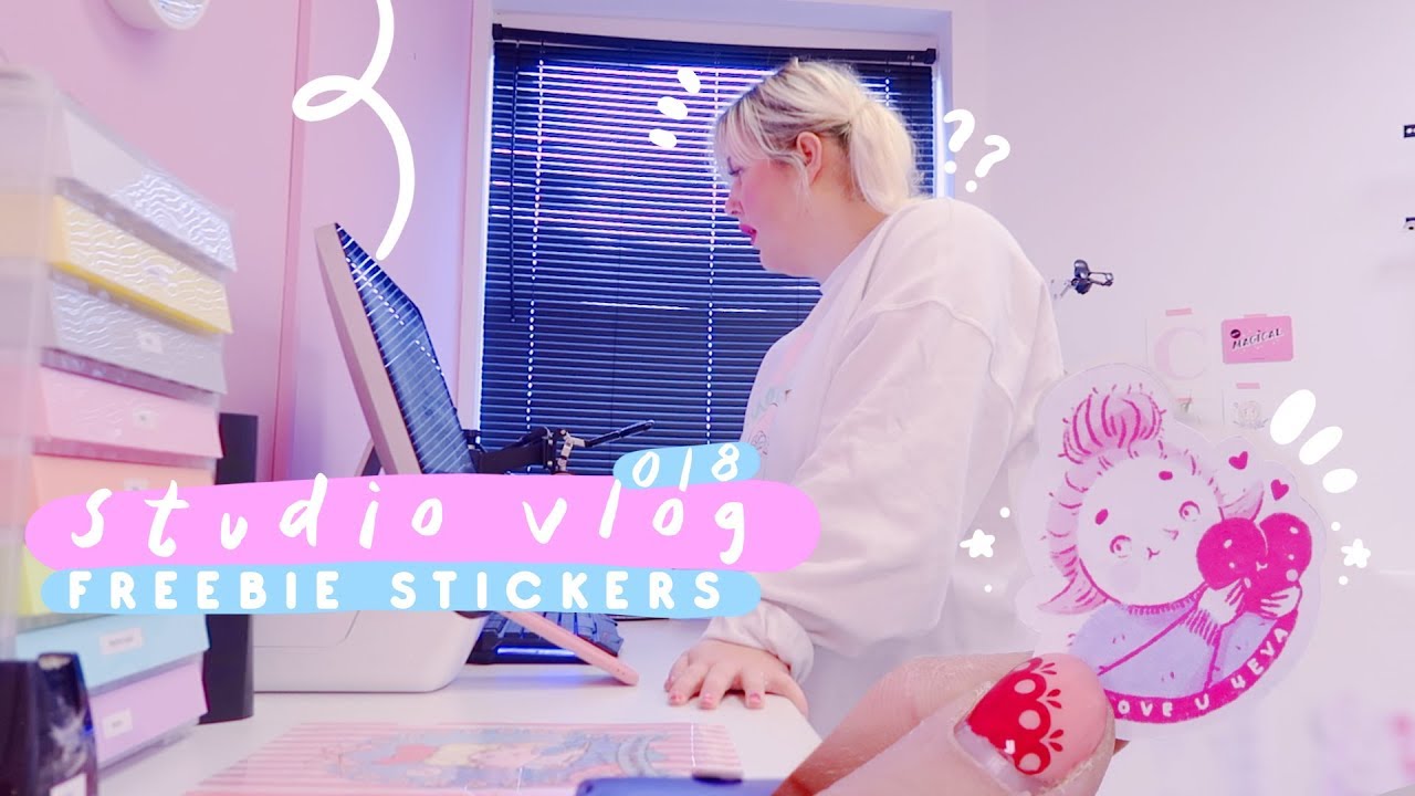 STUDIO VLOG 018 | Making Free Stickers & ITS FREEZING - Weekly Vlog