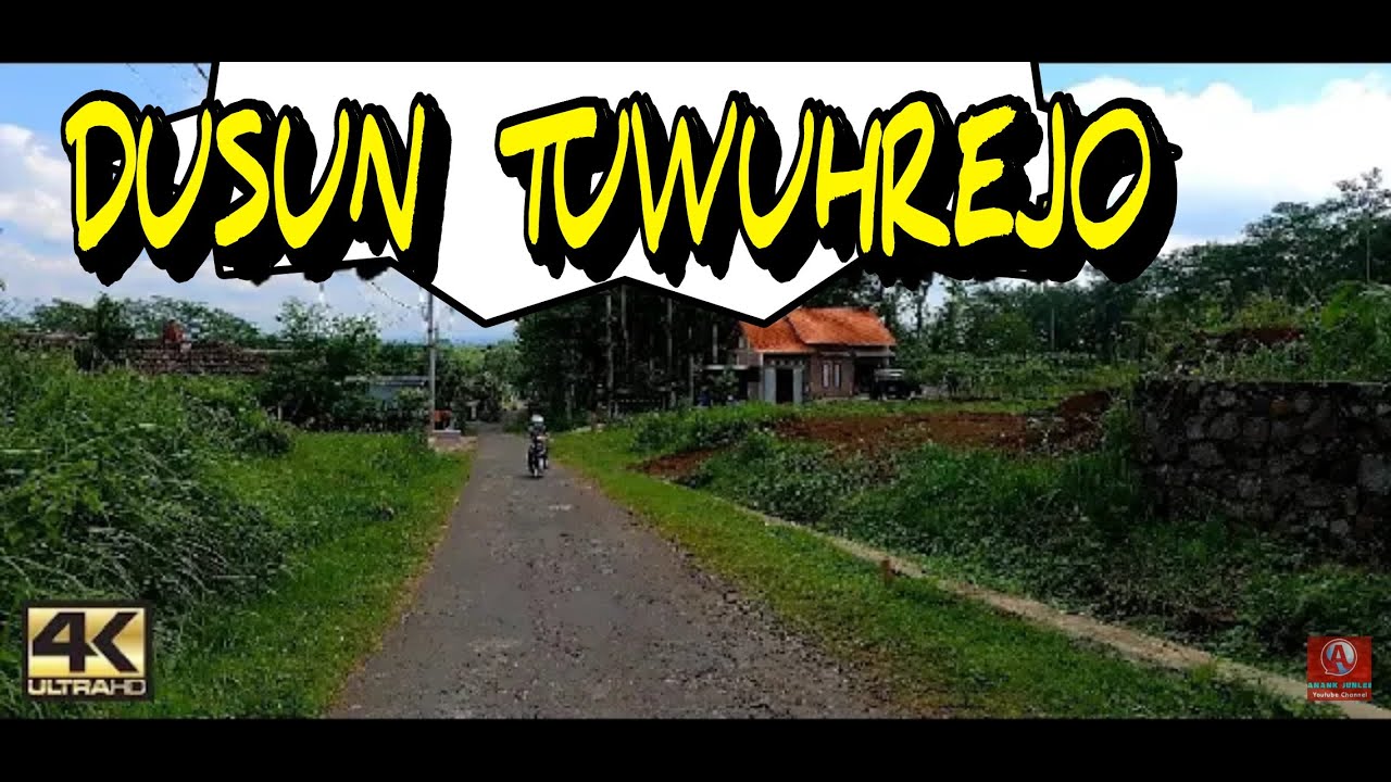 Suasana jalan pedesan yg asri & sejuk di dusun Tuwuhrejo Kesamben Blitar