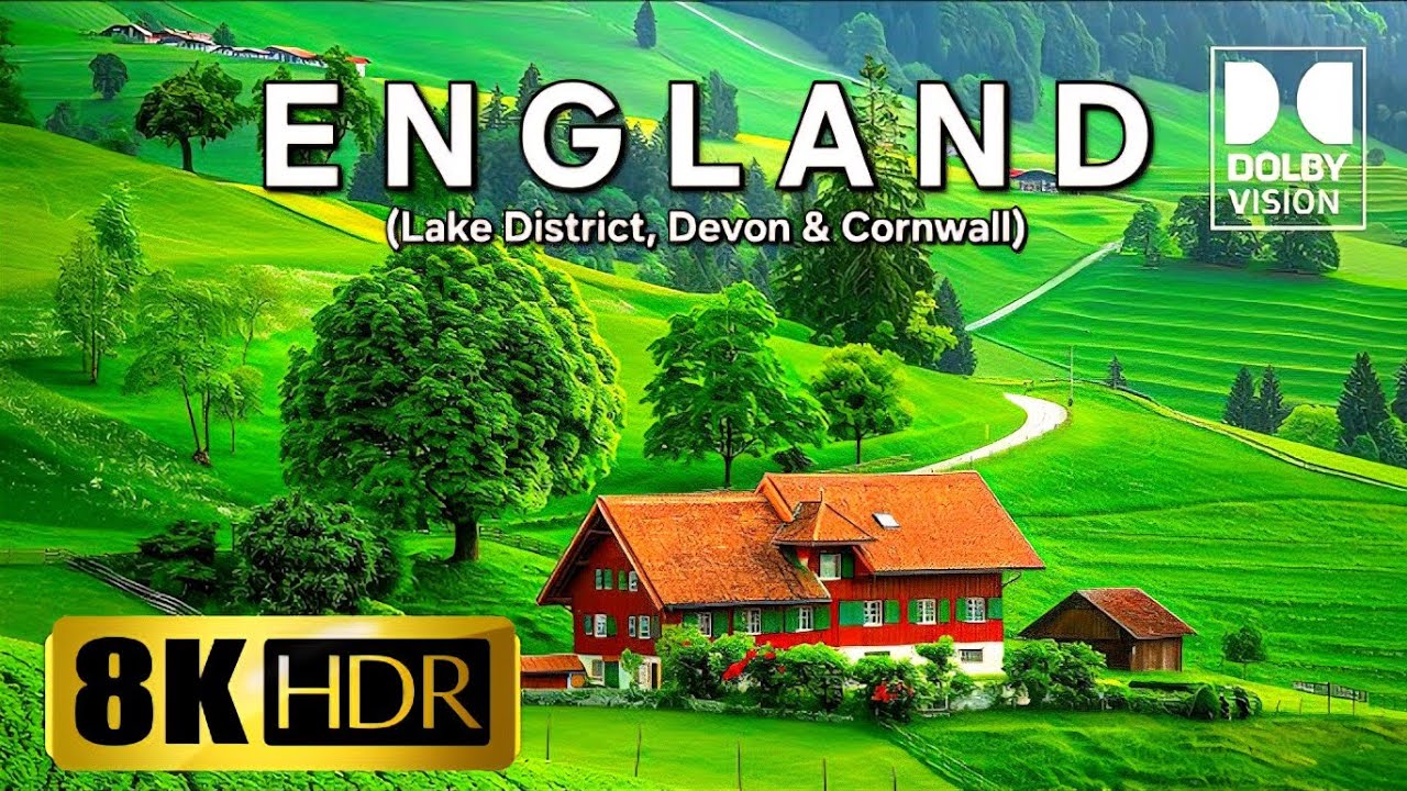 Wonders of England in 8K HDR 🇬🇧 | Lake District, Devon & Cornwall Drone Tour | 120fps Dolby Vision